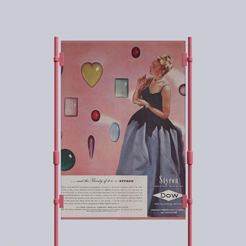 NO.491】アメリカのヴィンテージ広告アートポスター☆女性ドレス宝石