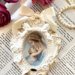 受注制作］聖母マリア フレーム アロマストーン マリア様 マリア像