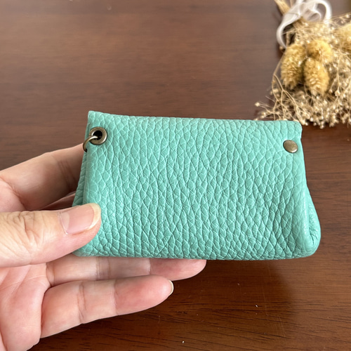 ☆受注生産‪☆ミントグリーンのレザースマートキーケース‬