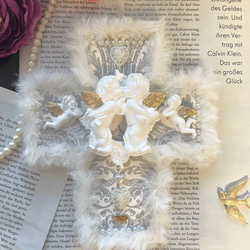 受注販売]天使とマリア様の御守り十字架 壁飾り アロマストーン 天使