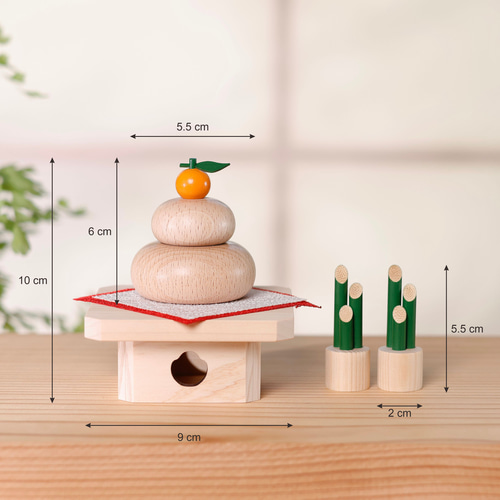 鏡餅 木製 かがみもち 小サイズ 無垢材 門松 お正月 正月飾り その他
