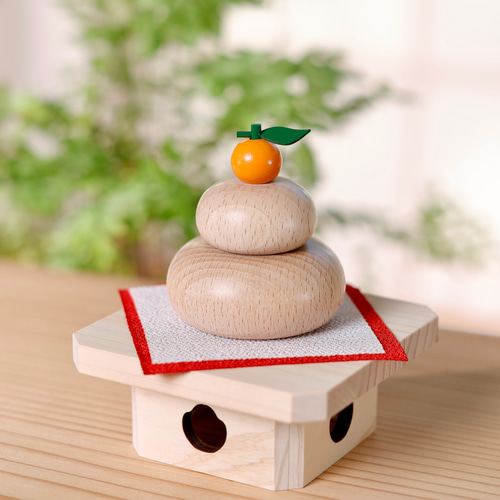 鏡餅 木製 かがみもち 小サイズ 無垢材 門松 お正月 正月飾り その他