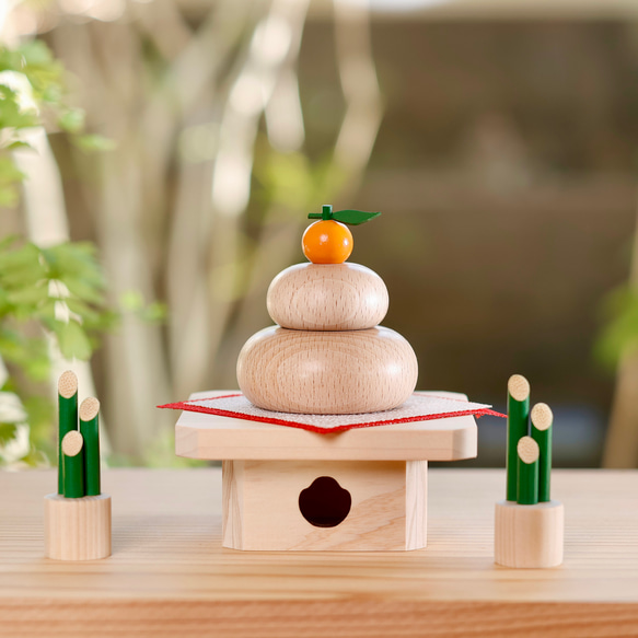 鏡餅 木製 かがみもち 小サイズ 無垢材 門松 お正月 正月飾り その他