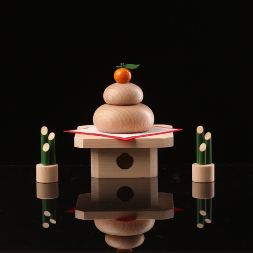 鏡餅 木製 かがみもち 小サイズ 無垢材 門松 お正月 正月飾り その他