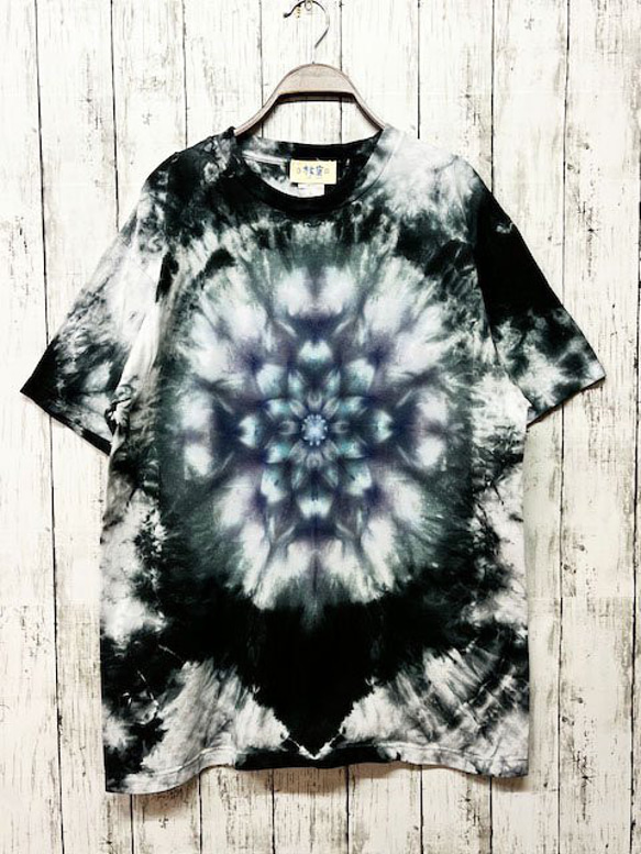 Black tie-dye tops タイダイ Tシャツ