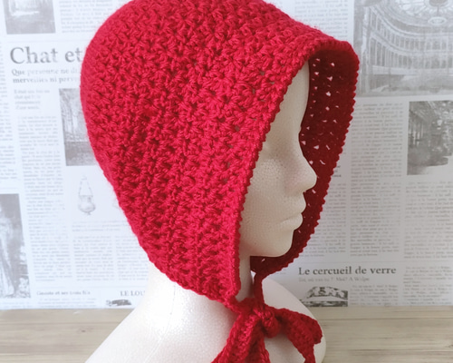 ハンドメイド　mohair ボンネット　ニット帽子　バラクラバ　フード　赤茶色 ハンドメイド mohair ボンネット ニット帽子 バラクラバ フード 赤茶色