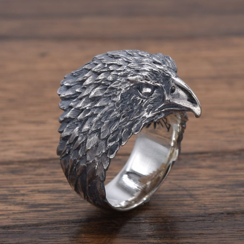 鷲の顔 Eagle Head 925 シルバー ヴィンテージ リング 銀 指輪