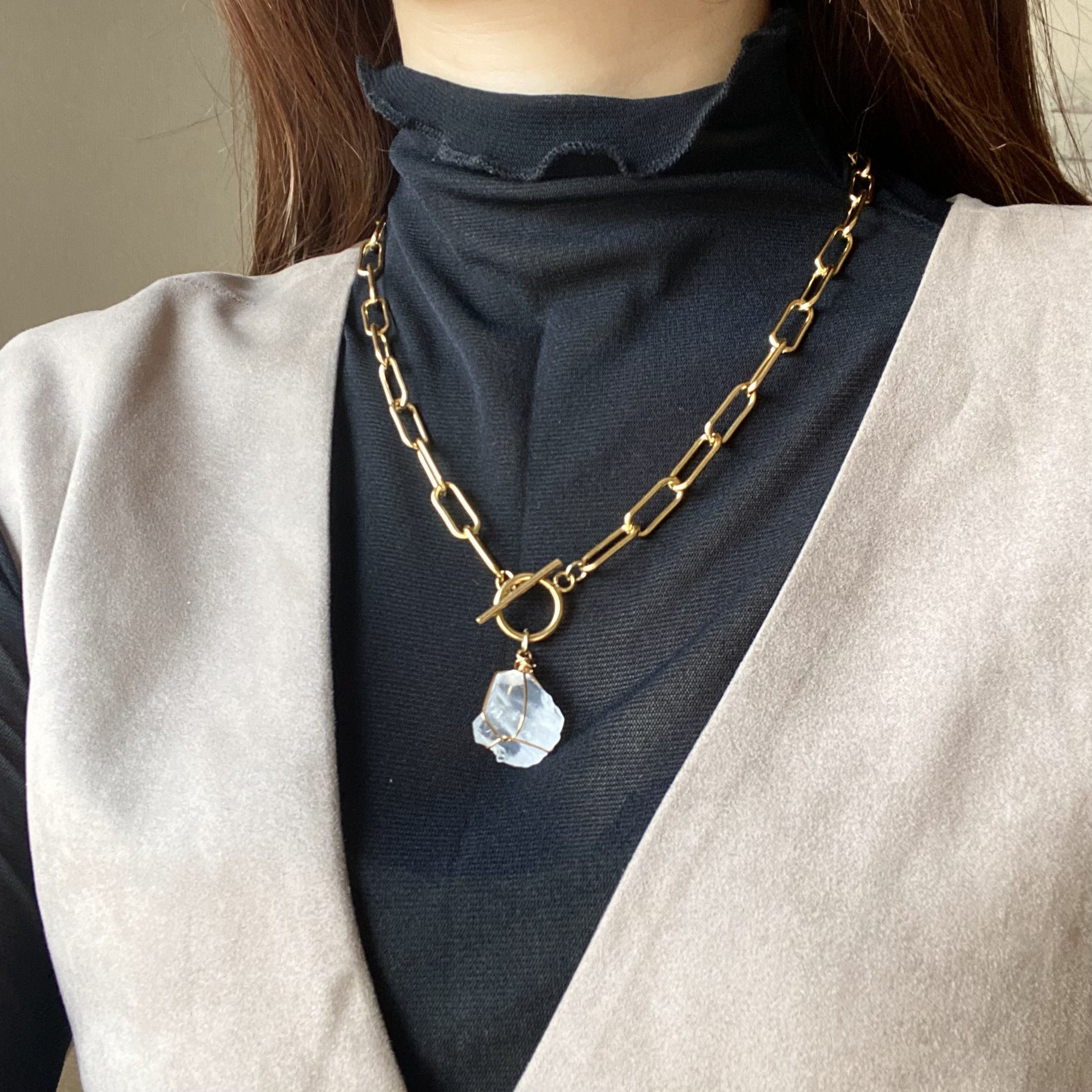 ジュスト 釘 ネックレス チョーカー 高品質 オールシーズン 高見え  