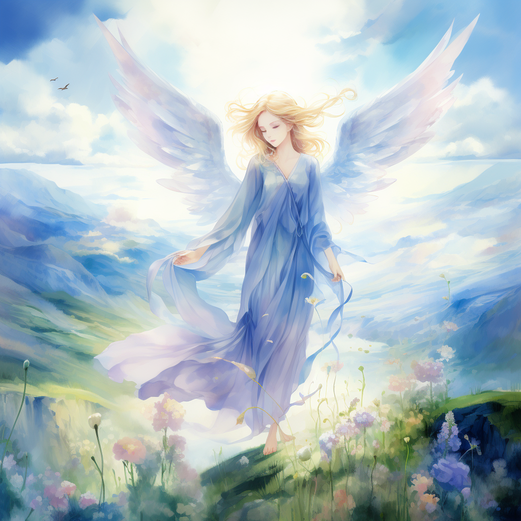 【美品】天使の絵画 Amazon.co.jp: 守護天使エンジェルNo.171開運•風水•絵画風