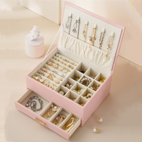 大人可愛い ジュエリーポックス アクセサリーケース レザー