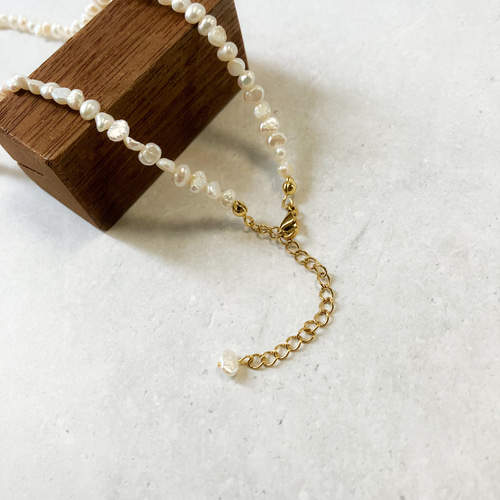 天然桃珊瑚×14金金具 高級チョーカーネックレス 一点物 necklase_momo06.jpg