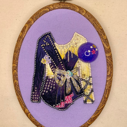 オーダー作品例】新体操の衣装の刺繍 タペストリー・壁掛け hibimade  