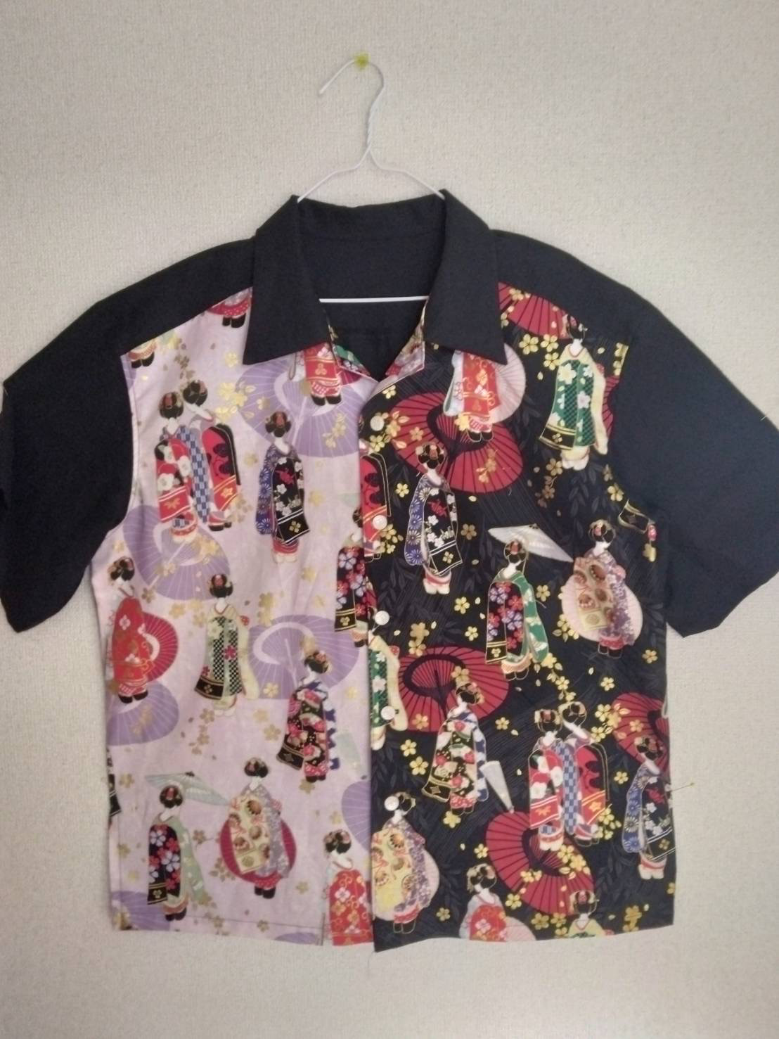 舞妓柄オリジナル色違いアロハシャツ