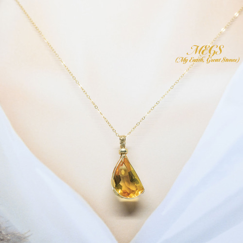 n.♡ページです♪ワイヤーラップペンダント◆アメトリン アメトリン ペンダントトップ(天然石 天然石アクセサリー