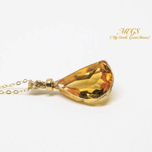 n.♡ページです♪ワイヤーラップペンダント◆アメトリン アメトリンのペンダントトップ✨ワイヤーアクセサリー✨天然石