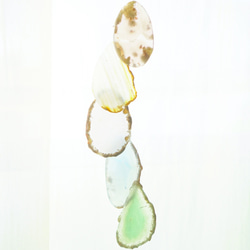 天然石瑪瑙風鈴 - Italian Gelato メノウのヒーリングチャイム ウィンドチャイム 1枚目の画像