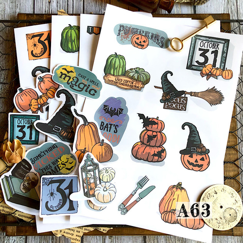 コラージュ素材 コラージュペーパー ジャンクジャーナル素材 ハロウィン 再販×18)ハロウィンビンゴカード🎃＊ジャンクジャーナル＊コラージュ