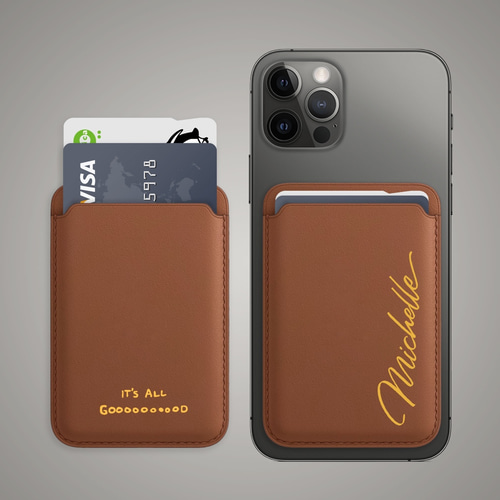 [新品未使用] iPhone Leather Wallet Magsafe対応