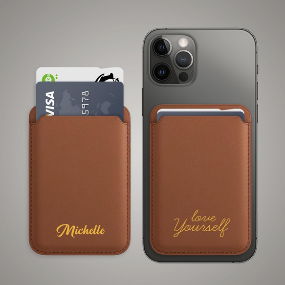MagSafe 兼容卡錢包 iPhone 12 / 13 / 14 皮革錢包 第6張的照片