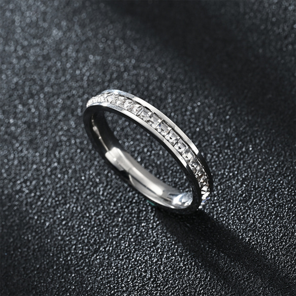 AOI Jewel 指輪 フルエタニティリング レディース ジルコニア おしゃれ アクセサリー 韓国ファッション ギフト 2枚目の画像