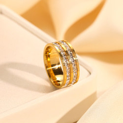 AOI Jewel 指輪 エタニティリング レディース ジルコニア チタン おしゃれ アクセサリー 韓国ファッション 7枚目の画像