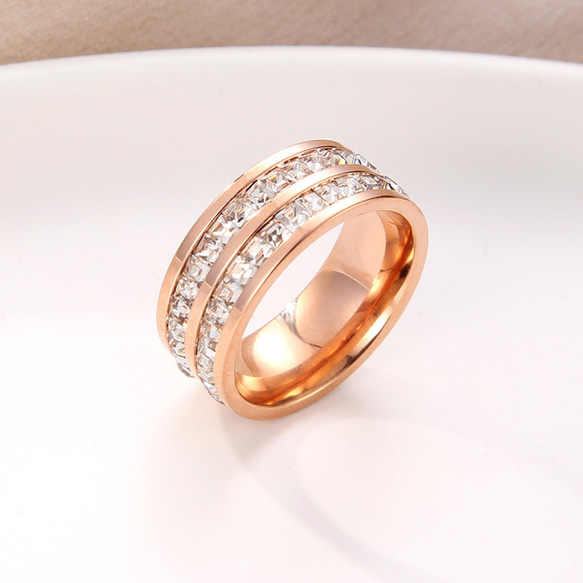 AOI Jewel 指輪 エタニティリング レディース ジルコニア チタン おしゃれ アクセサリー 韓国ファッション 8枚目の画像