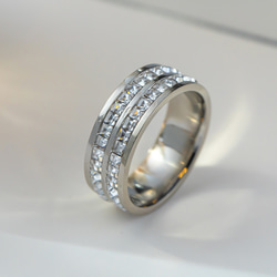 AOI Jewel 指輪 エタニティリング レディース ジルコニア チタン おしゃれ アクセサリー 韓国ファッション 6枚目の画像