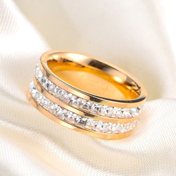 AOI Jewel 指輪 エタニティリング レディース ジルコニア チタン おしゃれ アクセサリー 韓国ファッション 4枚目の画像