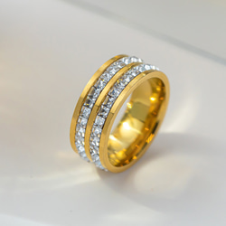 AOI Jewel 指輪 エタニティリング レディース ジルコニア チタン おしゃれ アクセサリー 韓国ファッション 5枚目の画像