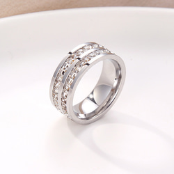 AOI Jewel 指輪 エタニティリング レディース ジルコニア チタン おしゃれ アクセサリー 韓国ファッション 8枚目の画像