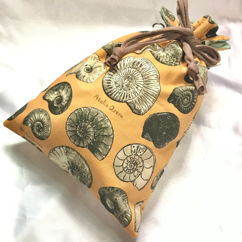 革 巾着袋 ケース アンモナイト 巾着袋 / 革小物 / FUJITAKA（フジタカ）公式 / 本革