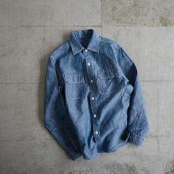 シャンブレーワークシャツ/chambray work shirt/size2 11枚目の画像