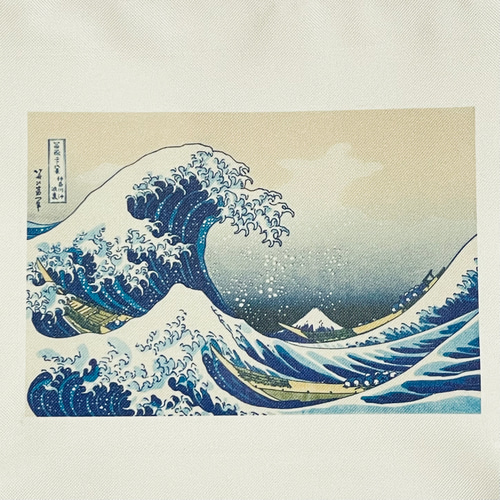 葛飾北斎 富嶽三十六景 神奈川沖浪裏 マルチポケットトートバッグL