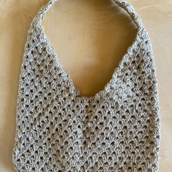 Creema限定　涼しげな手編みショルダーバッグ 2枚目の画像
