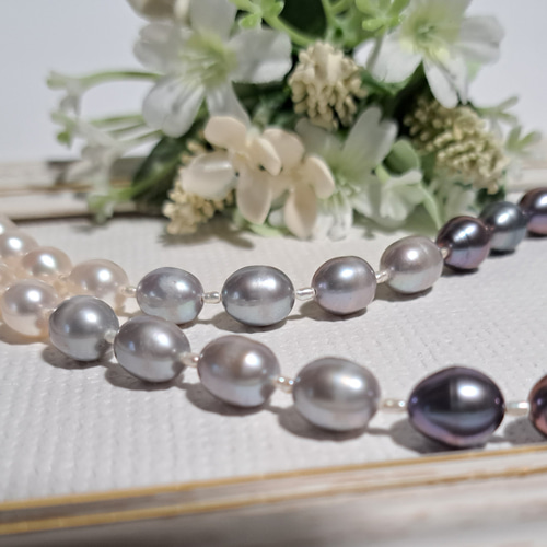 何でも揃う グラデーション】淡水パールネックレス ネックレス MNE012 アクセサリー