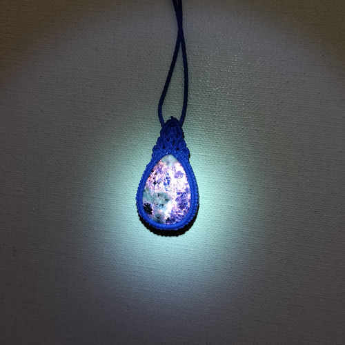 ブルーハックマナイト・マクラメペンダントdr ネックレス・ペンダント