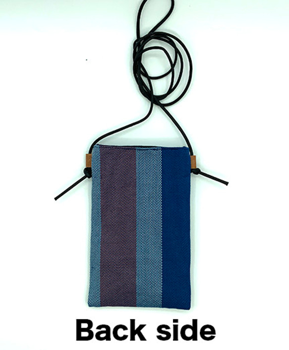 【スマホショルダー】着物帯（西陣織、紬）のリメイク品 3枚目の画像