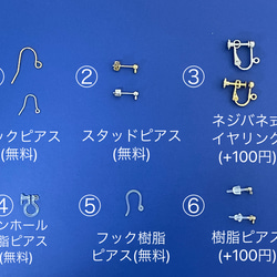 天然石ジェード　ミックスカラー　木の実&リーフピアス／イヤリング　秋カラー 8枚目の画像