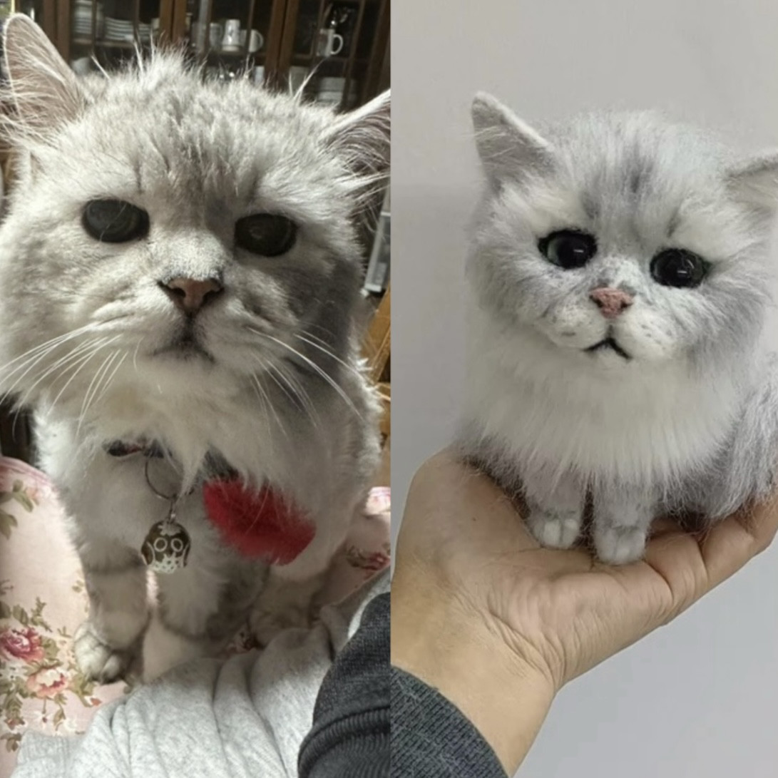 実績500体以上！ハンドメイド　【世界に一つだけのうちの子ミニチュア】　羊毛フェルト　メモリアル　ペットロス　愛犬　愛猫