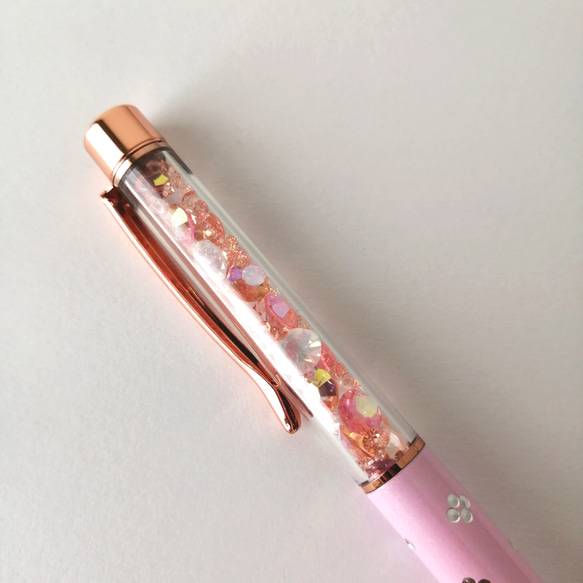【キラキラ☆ジュエリービーズボールペン〜桜色〜】【簡易ラッピング無料】　さくら　サクラ　桜　ピンク　ボールペン　 11枚目の画像