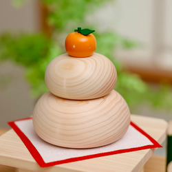 鏡餅　木製　かがみもち　大サイズ　無垢材　門松　三宝　お正月　正月飾り 5枚目の画像