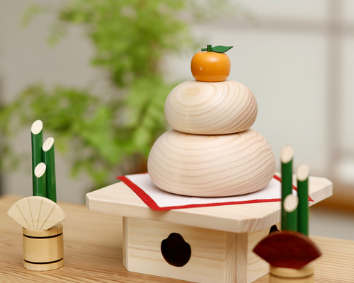 鏡餅 木製 かがみもち 大サイズ 無垢材 門松 三宝 お正月 正月飾り