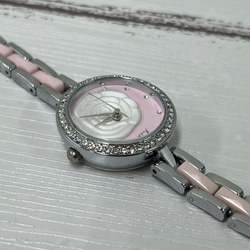 在庫限りの価格！３Dのようなローズブレスレット時計（KIM-0505） 3枚目の画像