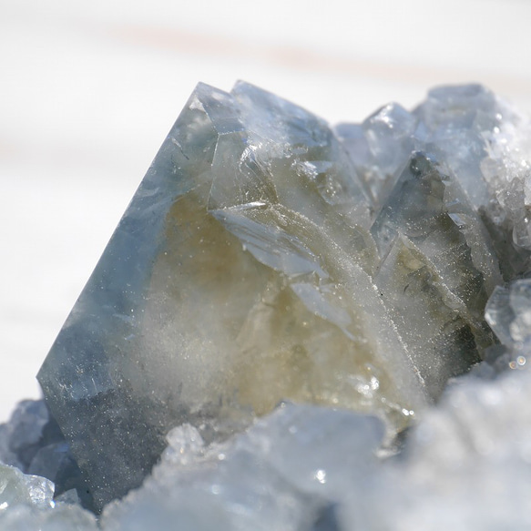 天然石 約285g約80mmセレスタイト(マダガスカル産)クラスター原石結晶ぎっしり天青石[ce-230827-01] 9枚目の画像