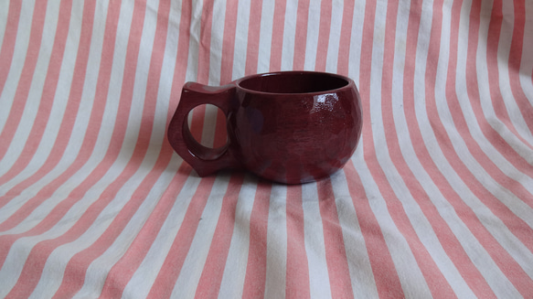 　パープルハートの一木彫りコーヒーカップ. 7枚目の画像