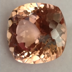 再販　キラキラ輝くパパラチアサファイアルース　ルーズクッションカット　11.65ct 3枚目の画像