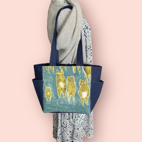 ミナペルホネン パッチワーク Mサイズ 肩がけ ポケットトートバッグ