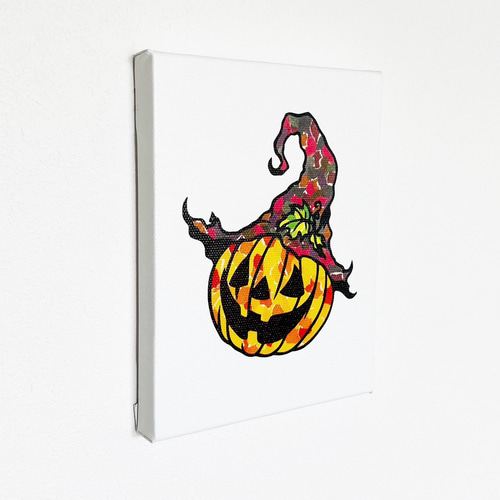切り絵×ちぎり絵】pump-kin -ﾊﾛｳｨﾝｰ 原画アート【額あり