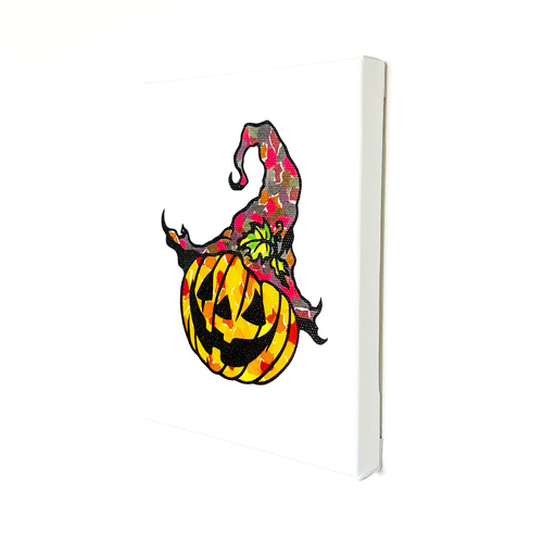 アートパネル】Halloween -パンプキン- 【切り絵×ちぎり絵
