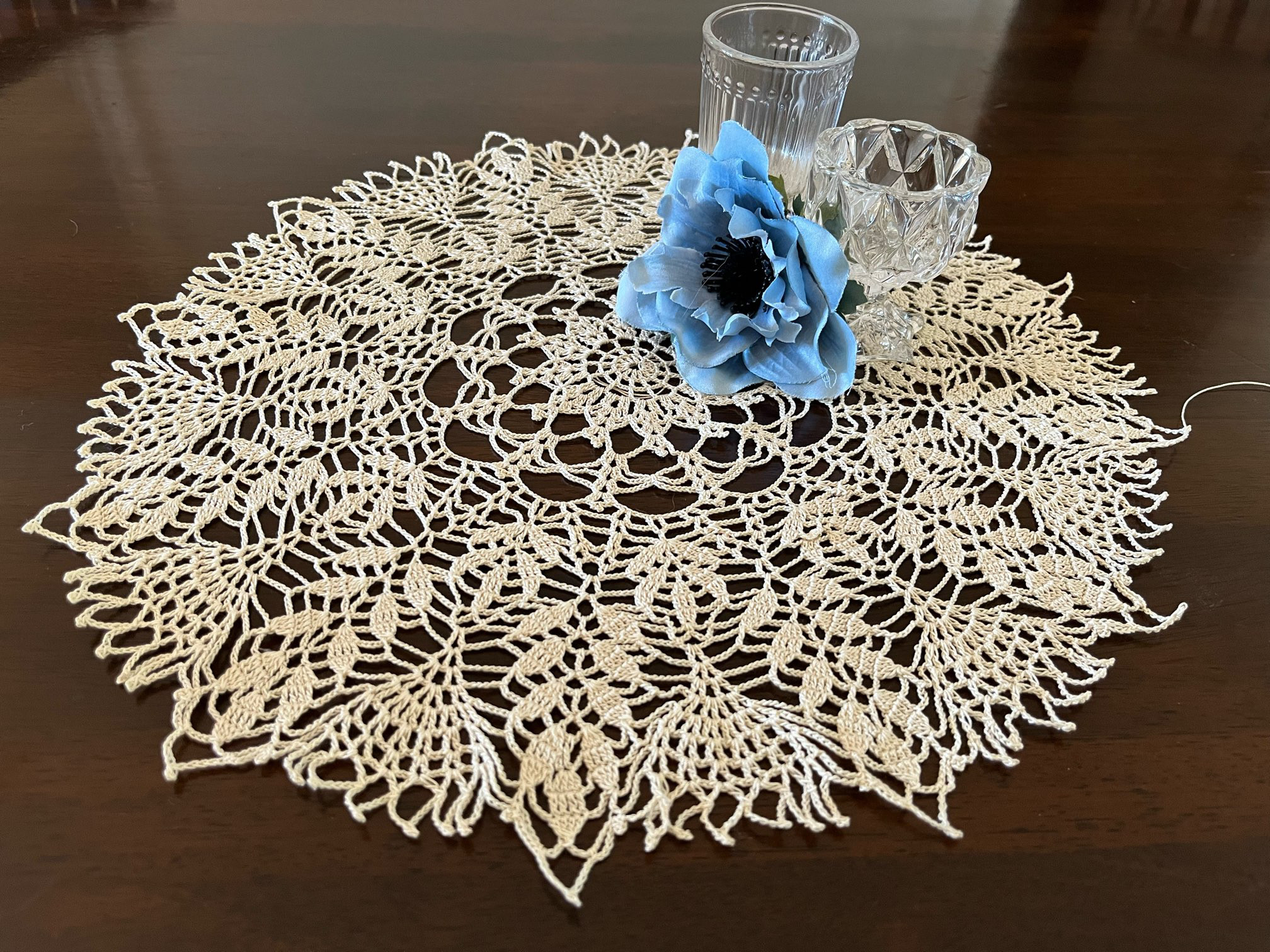 38) オリジナリー ハンドメイド レース編みドイリー 2点セット 38) オリジナリー ハンドメイド レース編みドイリー 2点セット